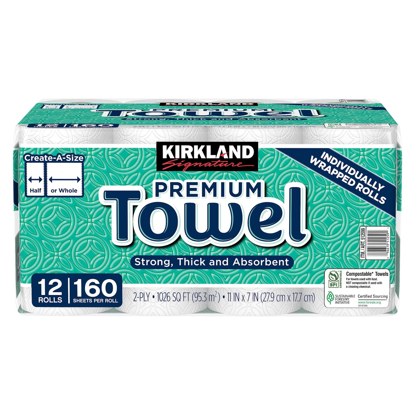Worldwide Nutrition Bundle, Compatible with Kirkland Signature Paper Towels 12 Rolls and Multi-Purpose Key Chain