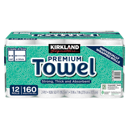 Worldwide Nutrition Bundle, Compatible with Kirkland Signature Paper Towels 12 Rolls and Multi-Purpose Key Chain