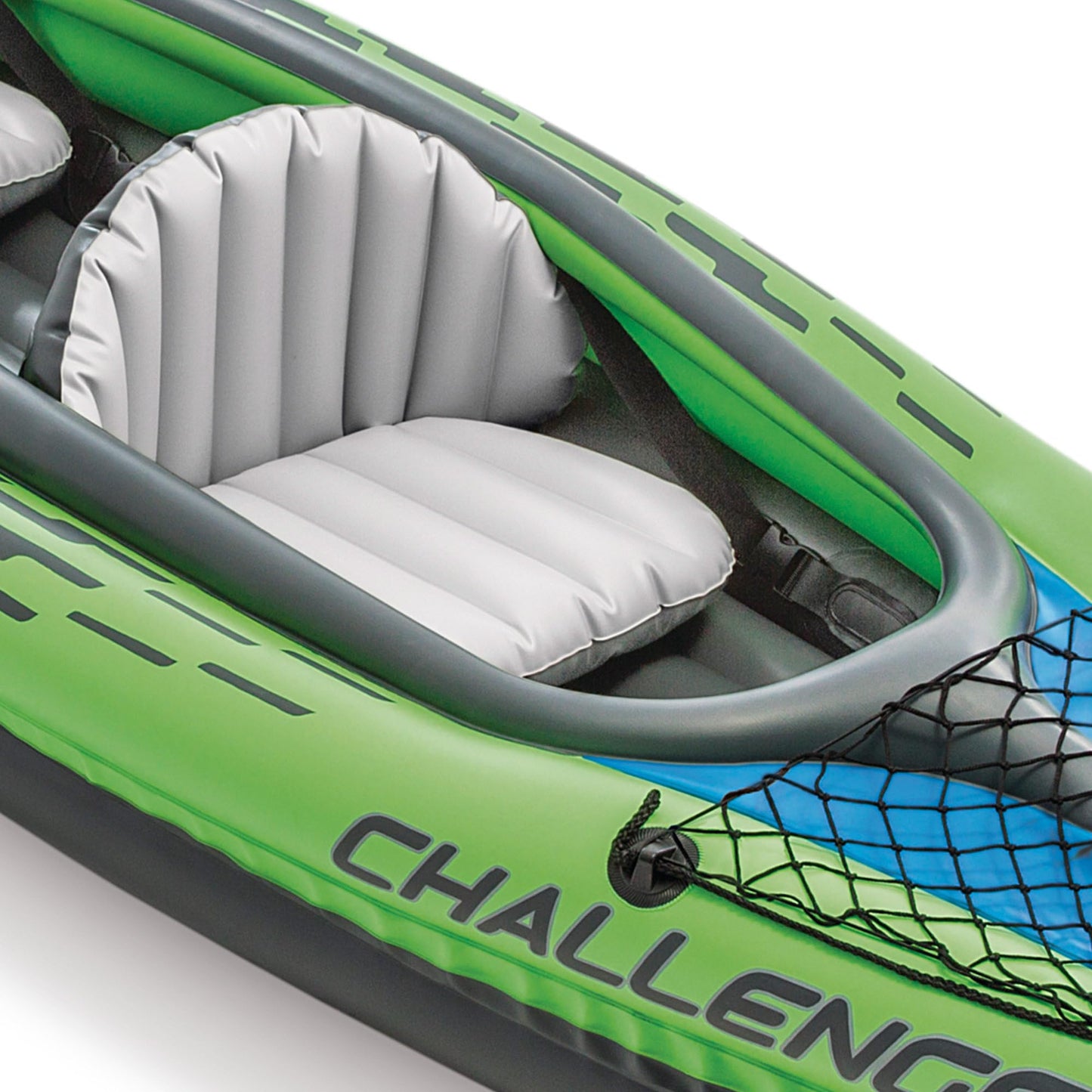 INTEX Challenger Inflatable Kayak Set: Includes Deluxe 218 cm Kayak Paddles and High-Output Pump – Adjustable Seat with Backrest – Removable Skeg