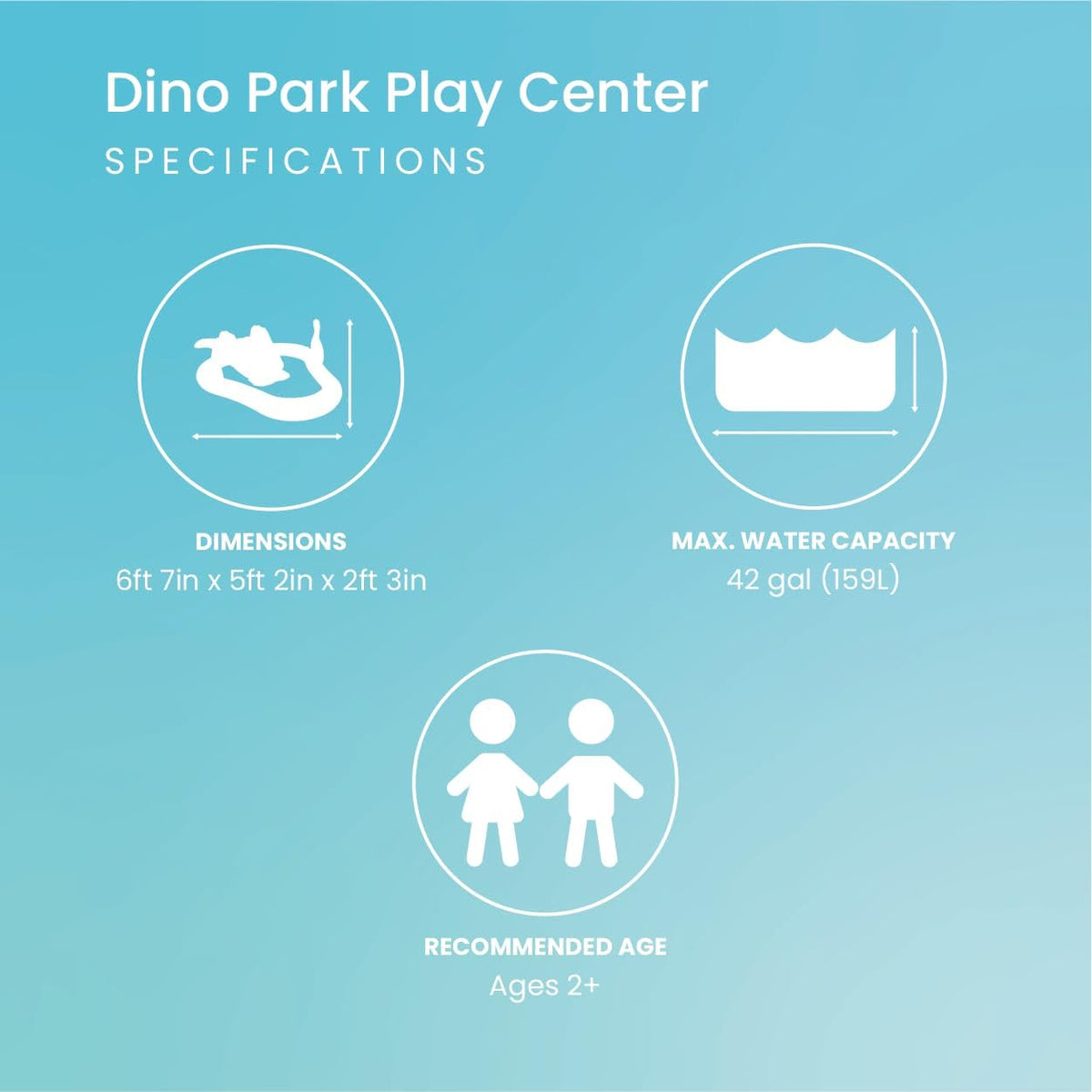 Intex Dino Park Inflatable Water Slide Park & Kiddie Swimming Pool