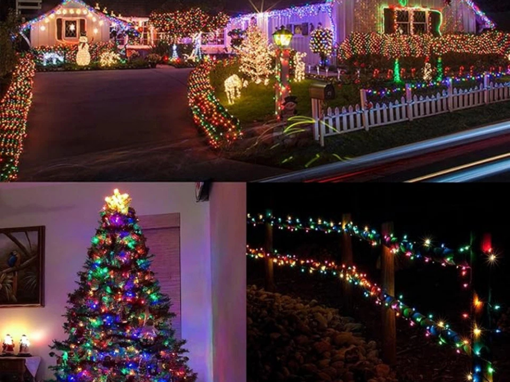 Lytworx 250 Multicolour LED Fairy Lights – 12.4m Christmas String Decoration