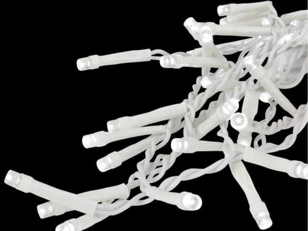 Lytworx 23.9m Solar String Lights – 1200 White LED Icicle Lights