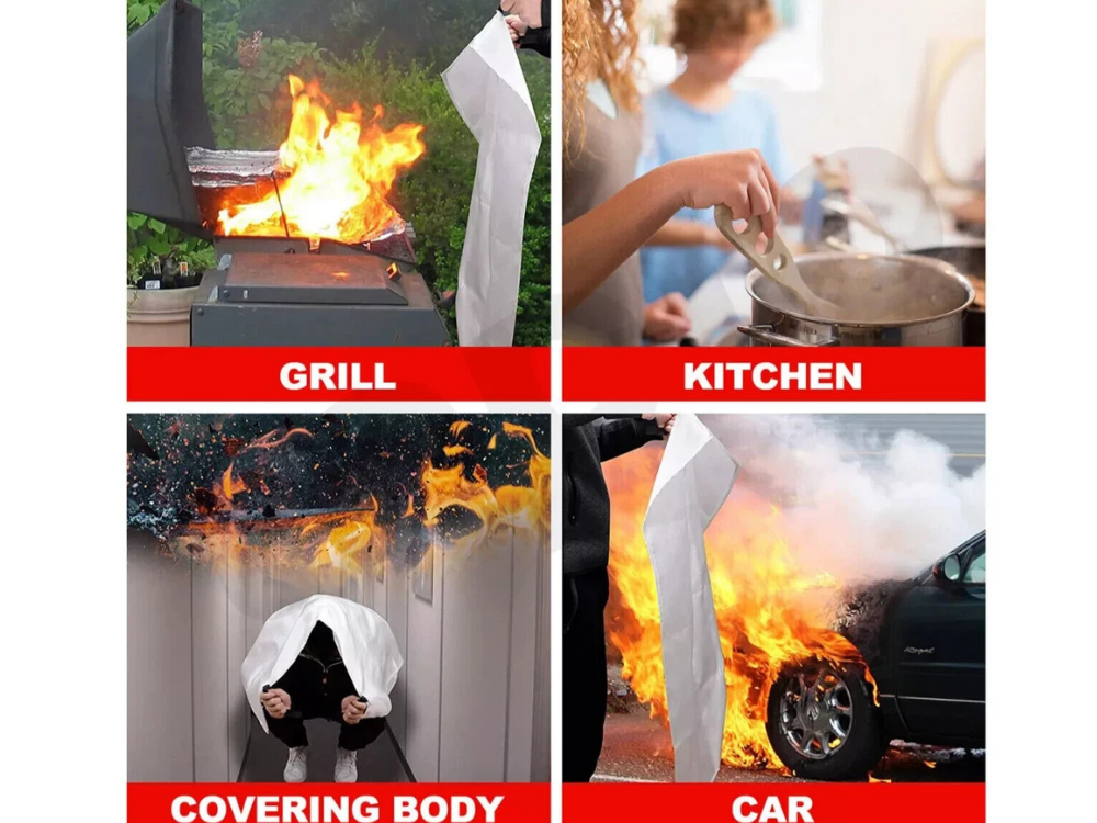 Firebox Emergency Fire Blanket – 1m x 1m for Home & Kitchen