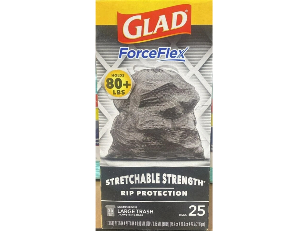 Glad ForceFlex Large Heavy Duty Trash Bags – Pack of 25