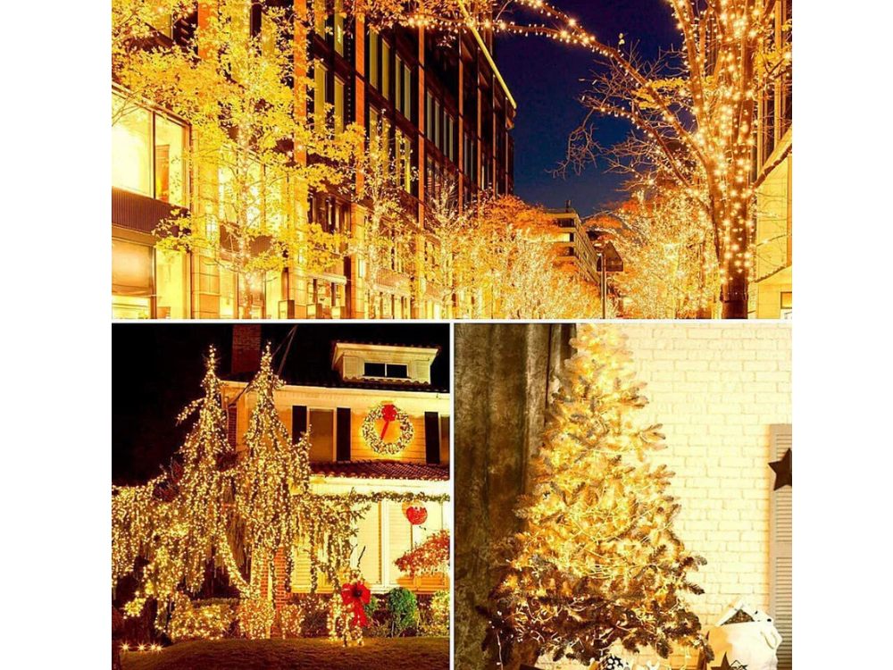 Lytworx 12.4m LED Fairy String Lights – 250 Warm White Bulbs