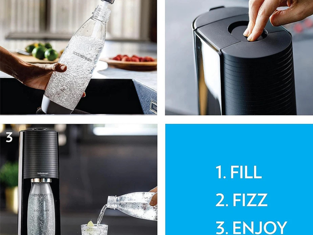 SodaStream Terra Megapack – Soda Maker + 2 x 1L Bottles