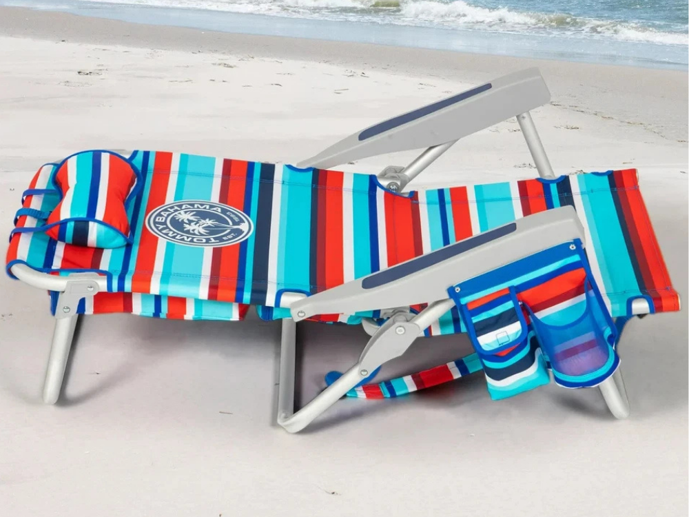 2x Tommy Bahama Backpack Cooler Chairs with Storage Pockets