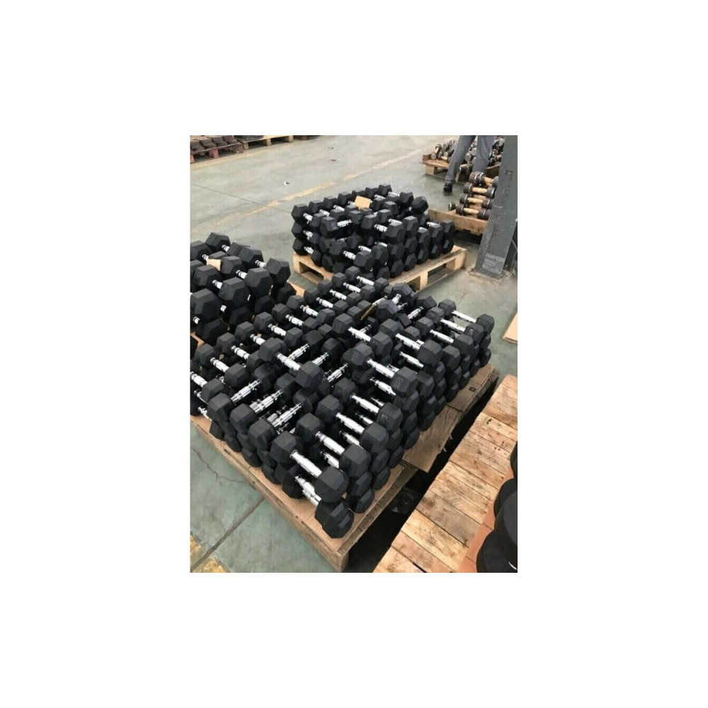 10KG Rubber Hex Dumbbell Fitness Home Gym Exercise Strength Weight Set Pair