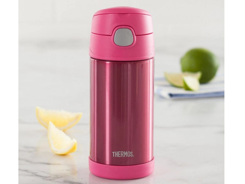 Thermos Kids Drink Bottle – Stainless Steel, Vacuum Flask, Straw