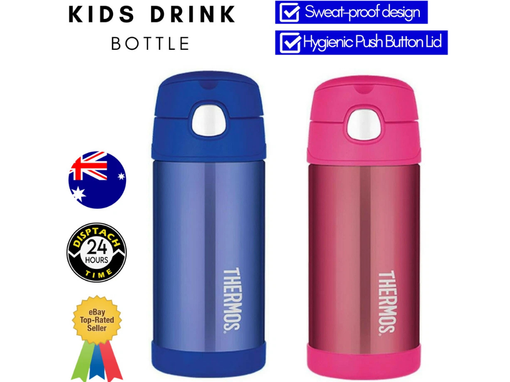Thermos Kids Insulated Water Bottle with Straw – Vacuum Flask for Toddlers