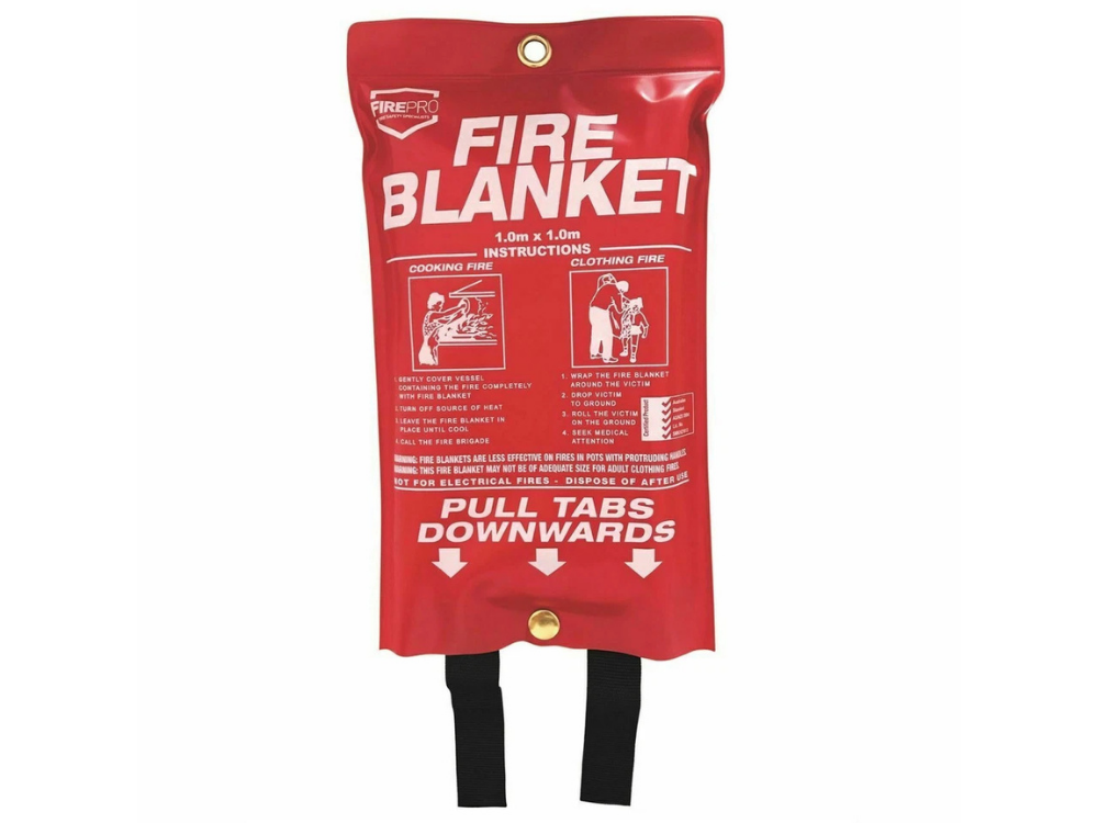 FirePro Fire Extinguisher Blanket – Emergency Flame Safety with Pro Bracket