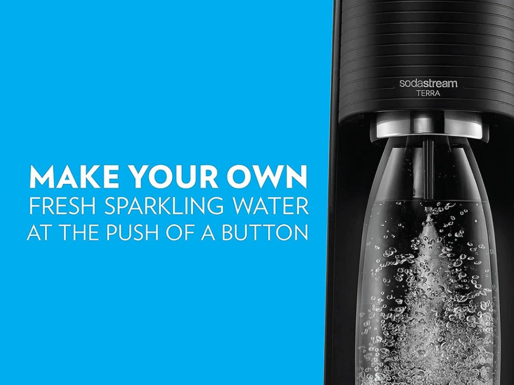 SodaStream Terra Megapack – Soda Maker + 2 x 1L Bottles