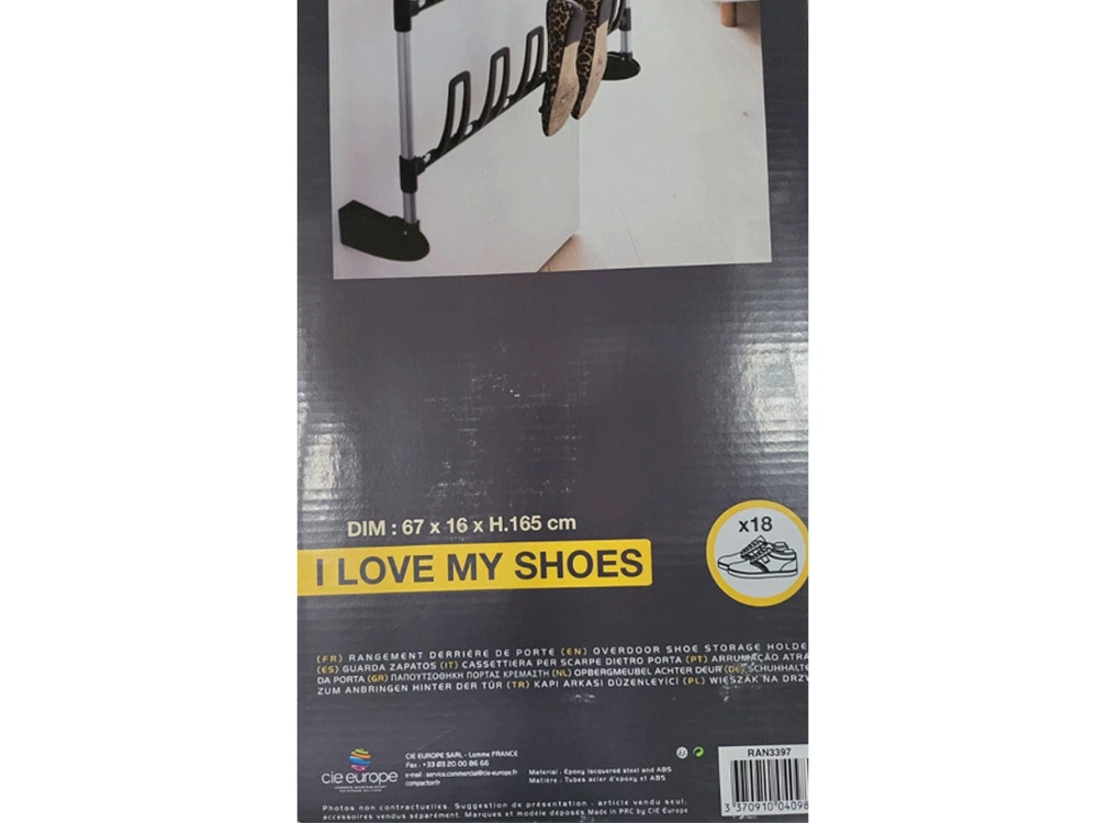 Angela Hanging Shoe Rack – Over Door, Holds 18 Pairs