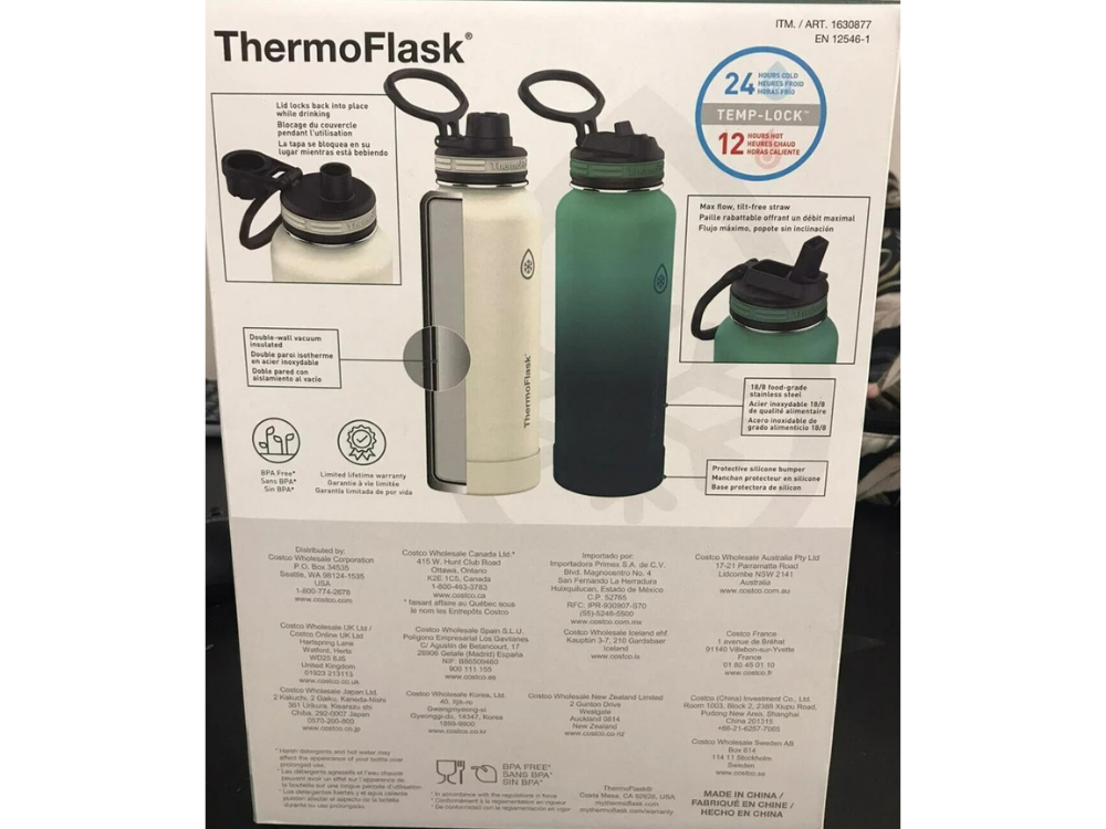 2x ThermoFlask 1.2L Stainless Steel Bottles – Insulated