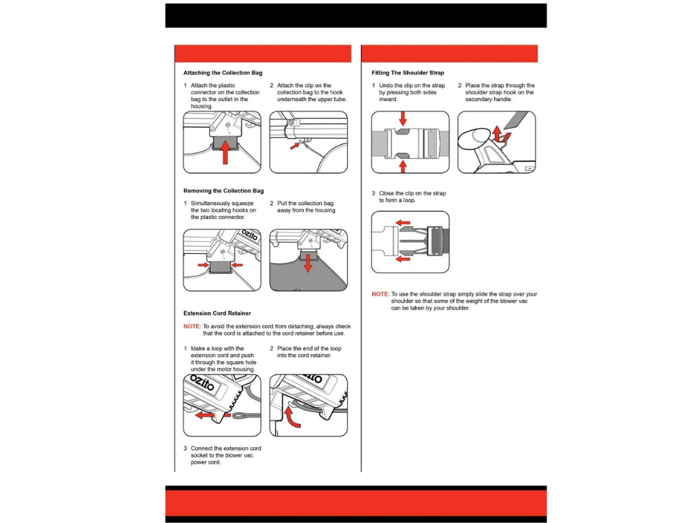 Ozito 3-in-1 Electric Blower Vacuum Mulcher – 40L Capacity