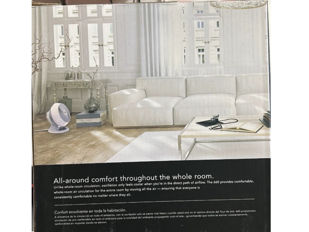 Vornado 660 Whole Room Air Circulator Fan – Gloss White