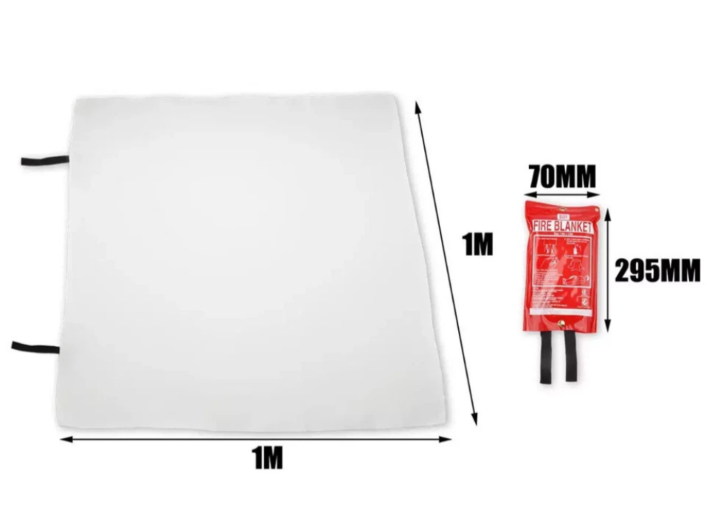 Fire Blanket 1m x 1m – Emergency Flame Protection for Home, Kitchen &amp; Office