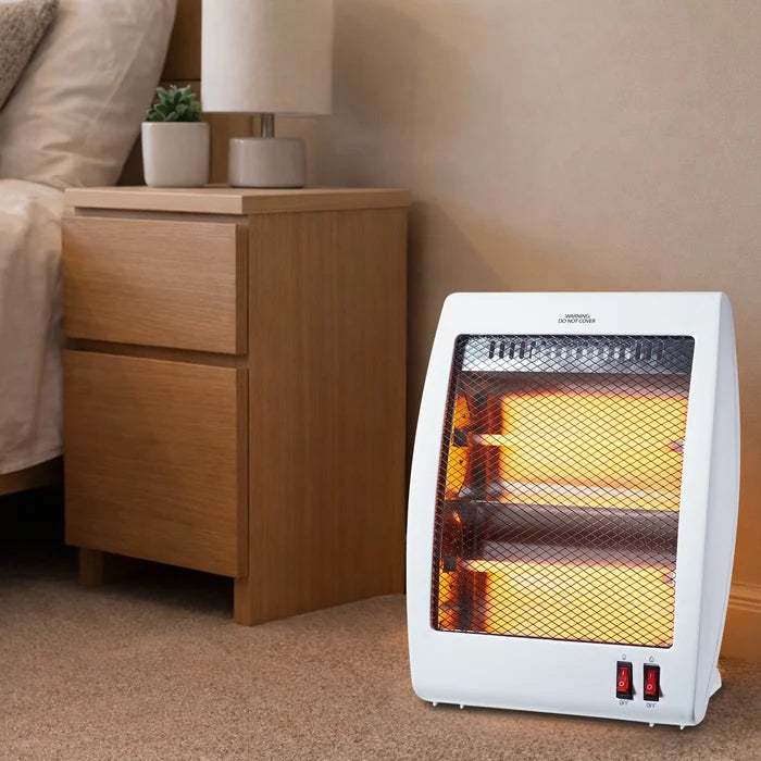 Click 800W White 2-Bar Radiant Heater