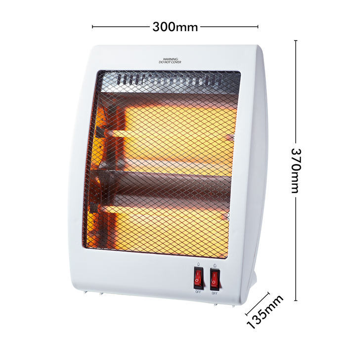 Click 800W White 2-Bar Radiant Heater
