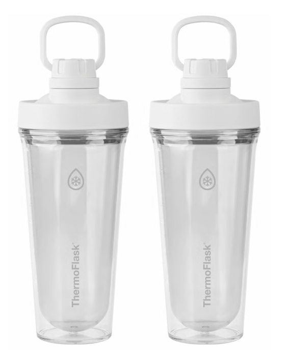 Thermoflask Tritan Shaker Spout Lid With Agitator 710ml 2 Pack White