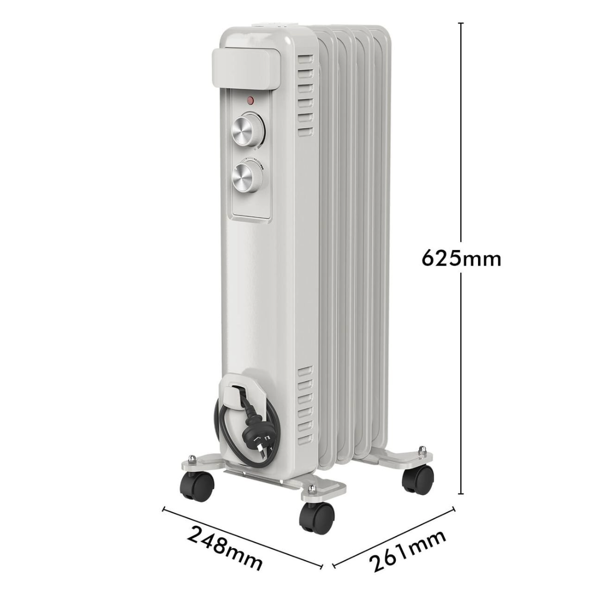Click 1000W 5 Fin Oil Column Heater
