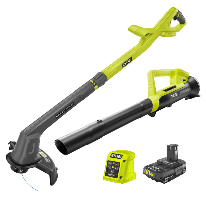 Ryobi 18V ONE+ Line Trimmer & Blower Combo Kit 4.0Ah Battery & Charger
