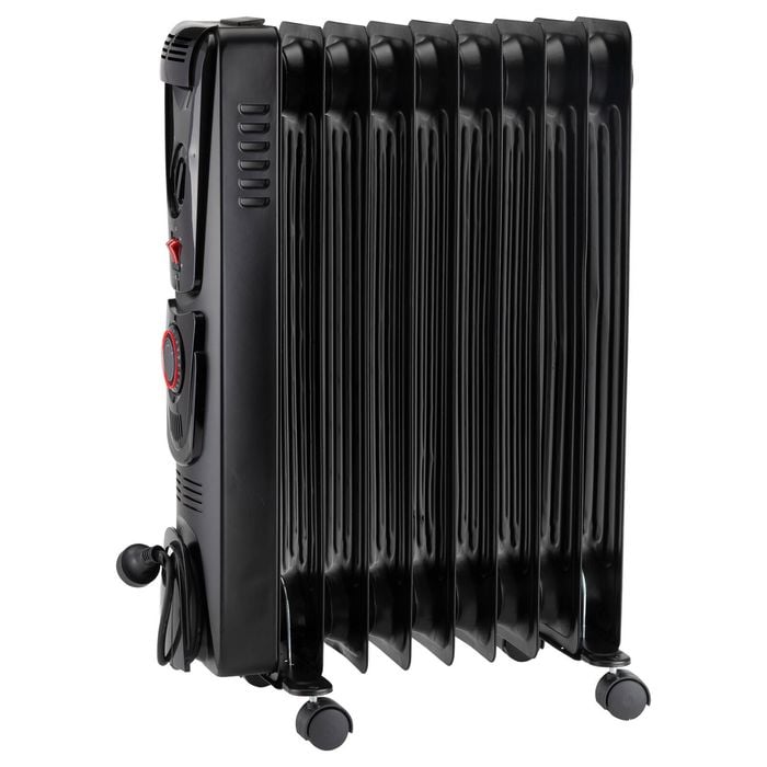Arlec 2000W Black 9 Fin Oil Heater with 24 Hr Timer