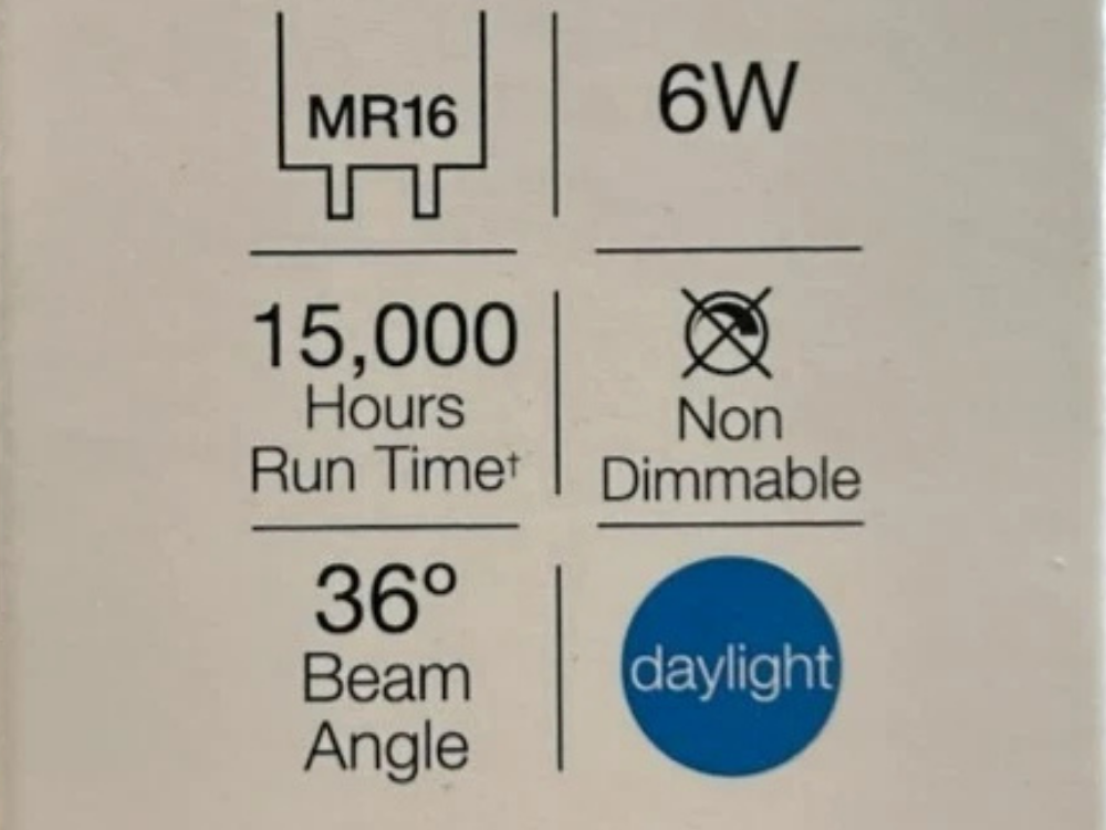 Luce Bella 6W MR16 LED Downlight Globes – 500 Lumen Daylight, 60° Beam, 4 Pack