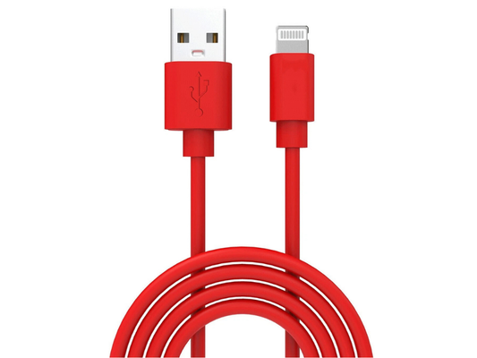 Laser USB Charging Cable for iPhone, iPad & Tablet – Red