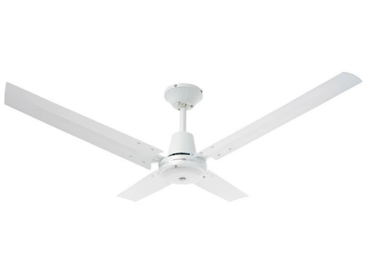 Heller 1200mm 4-Blade Aluminium Ceiling Fan – White, 240V