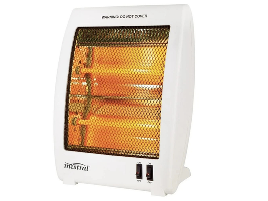 Mistral 800W Quartz Radiant Heater – 2 Heat Settings