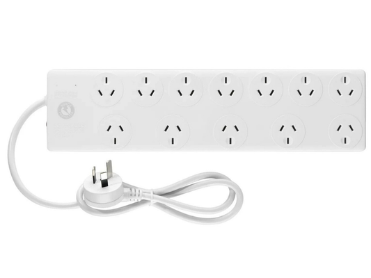 Arlec Surge-Protected 12-Outlet Power Board & Extension Socket