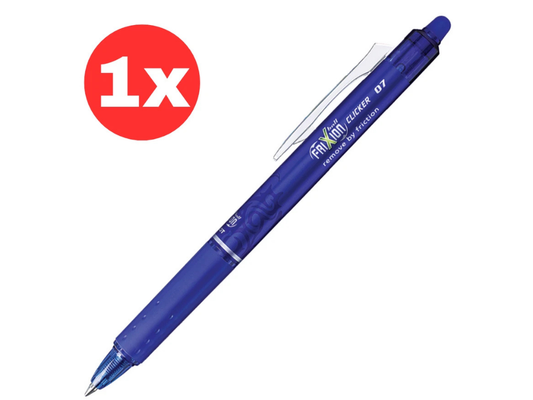 Pilot FriXion 0.7 Retractable Erasable Pen – Ball Clicker, Blue/Red/Black (1x, 2x, 4x)