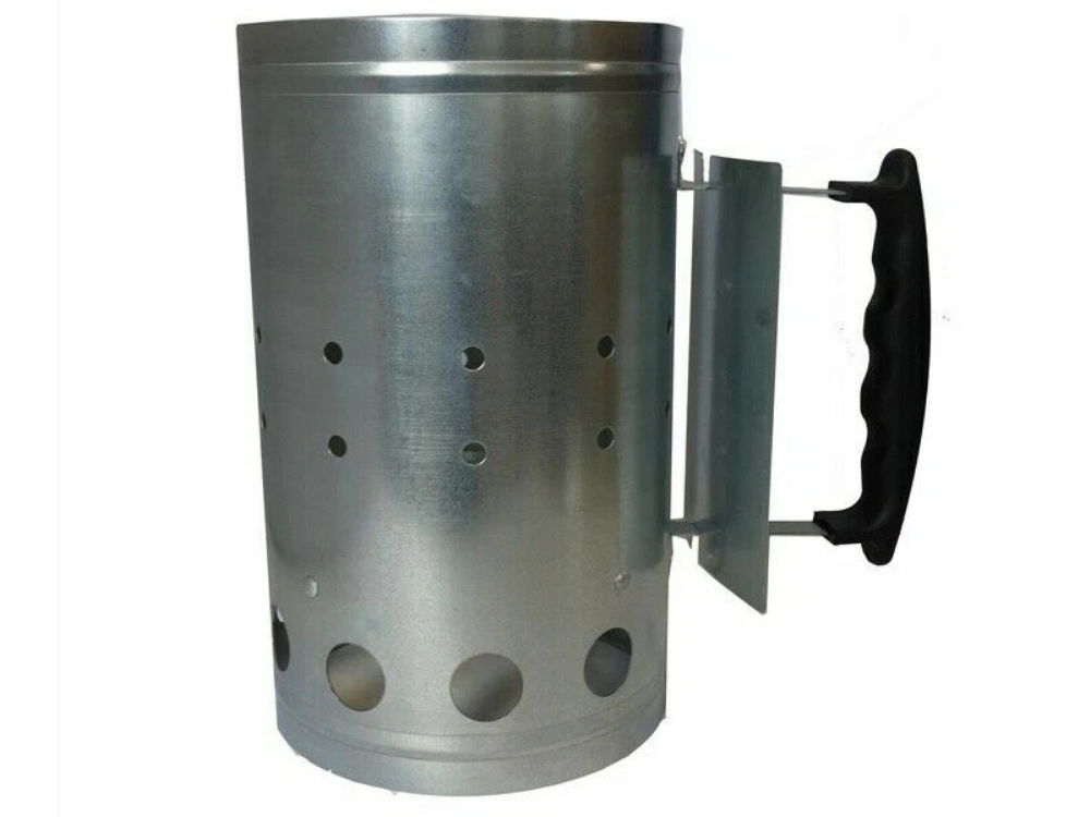 Jumbuck 3.7L Galvanised Steel BBQ Charcoal Chimney Starter