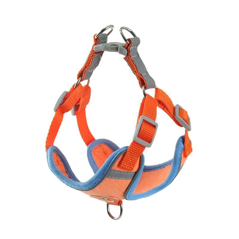 Reflective Leather Dog Cat Chest Strap Harness Dry Poly 1.5 m flat rope M suggestion (3.50 kg-6.50 kg