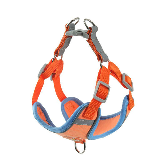 Reflective Leather Dog Cat Chest Strap Harness Dry Poly 1.5 m flat rope