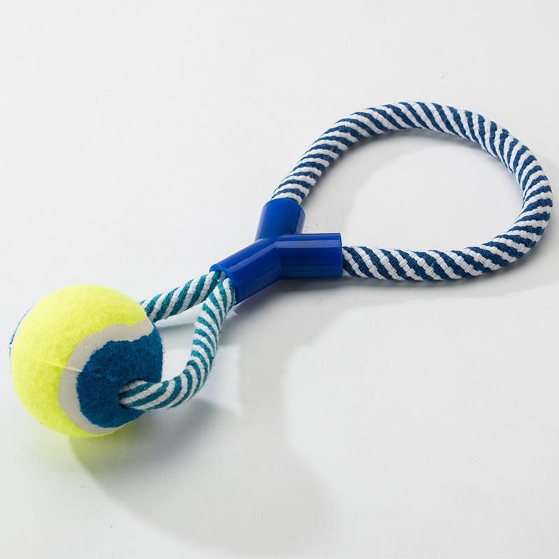 Sour bear Dog Chew Toy Cotton Rope Molar Bite Resistance Two-color tug-of-war ball Green