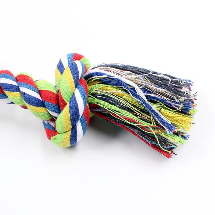 Cotton Rope Knot Pet Toy Dog Teething Small Random Color Small 20cm-25 grams