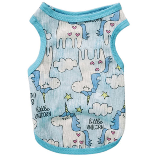 Pet Vest Polyester Summer Dog Cat Clothing Unicorn