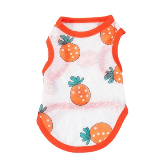 Pet Vest Polyester Summer Dog Cat Clothing Orange Orange