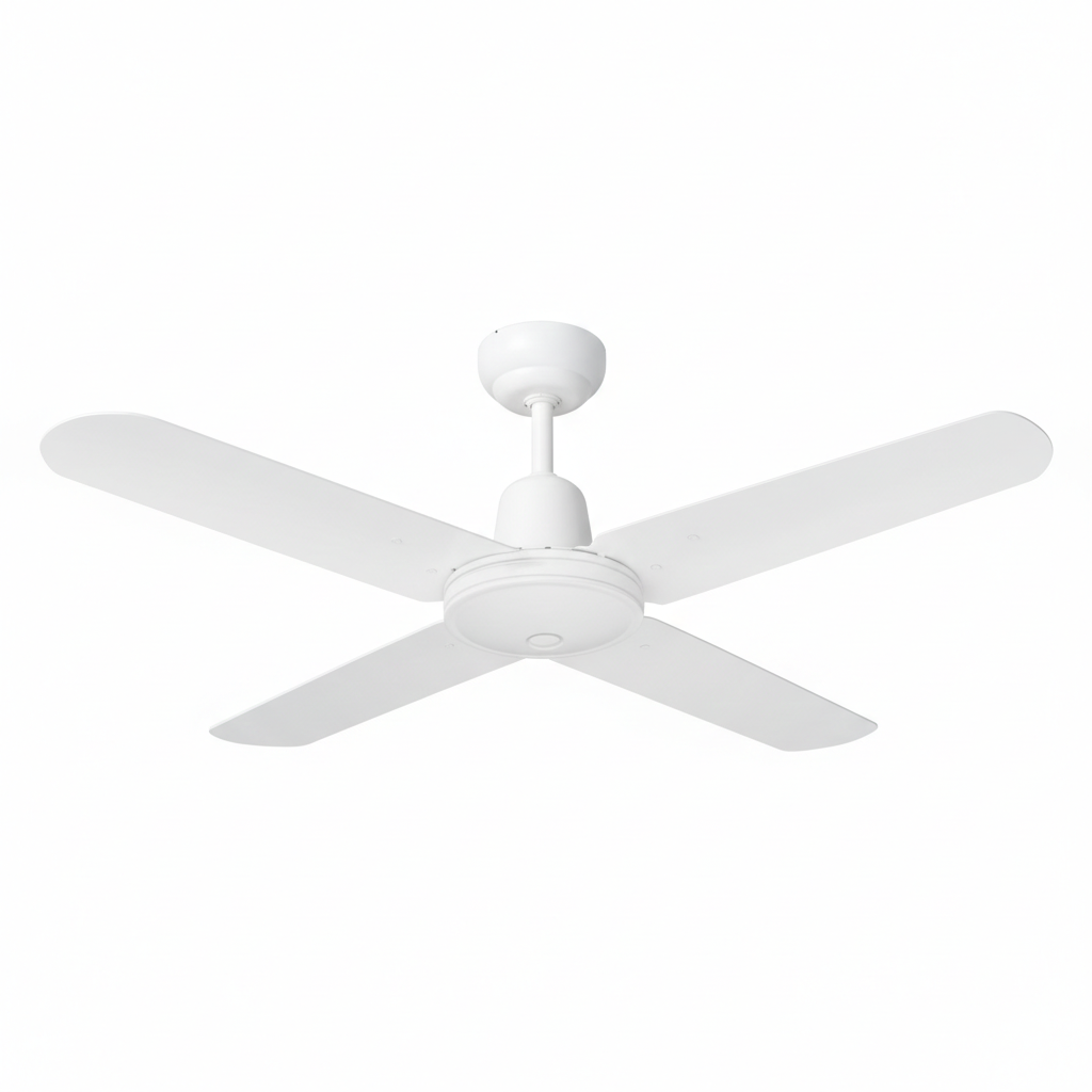 HPM 1220mm 48" Ceiling Fan 4 Blades Aluminum  60W AC Motor White