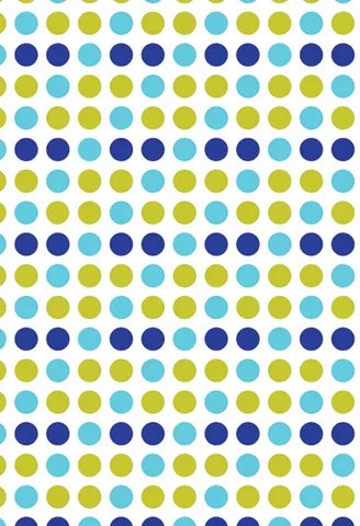 Supertex Shower Curtain PVC Printed  Polka Dots Blue/Green