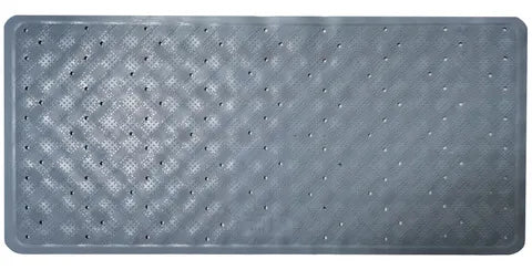 Supertex Bathroom Rubber Bath Mat Non Slip Anti-Slip Toilet Floor Rug 34 x 74cm Grey