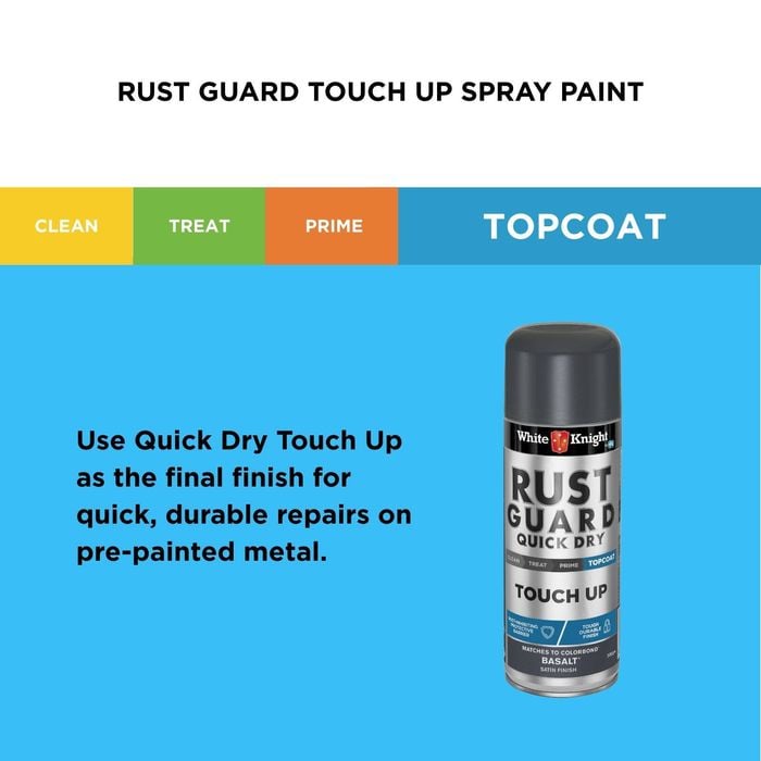 White Knight Rust Guard 300g Basalt Touch Up Spray Paint Satin Finsih
