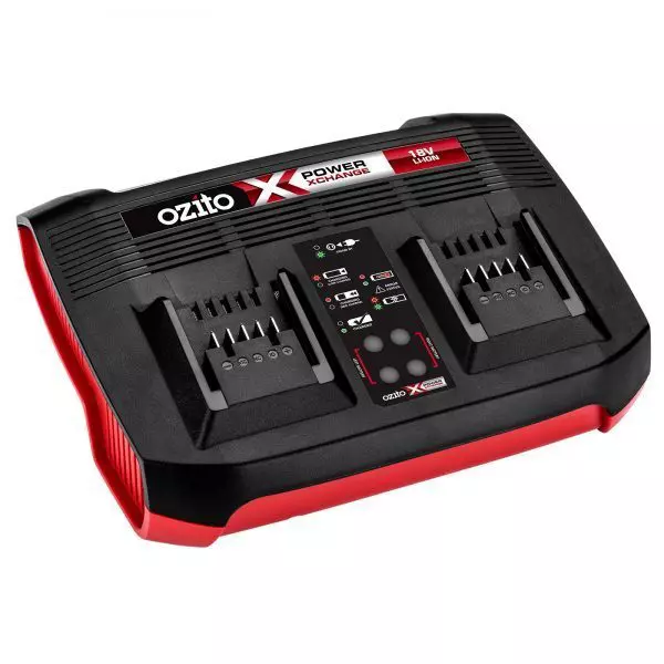 Ozito PXC 18V Multi Battery Fast Charger Dual Port Lithium-Ion Power Tool