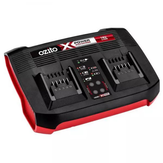 Ozito PXC 18V Multi Battery Fast Charger Dual Port Lithium-Ion Power Tool