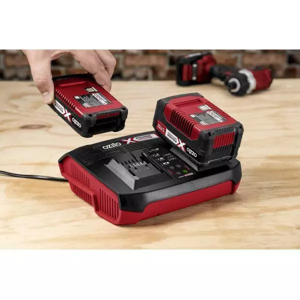 Ozito PXC 18V Multi Battery Fast Charger Dual Port Lithium-Ion Power Tool