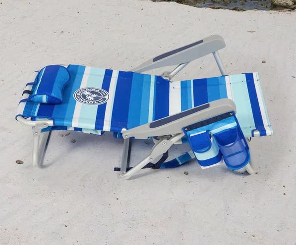 Tommy Bahama 5 Position Beach Chair Green/Blue Stripe
